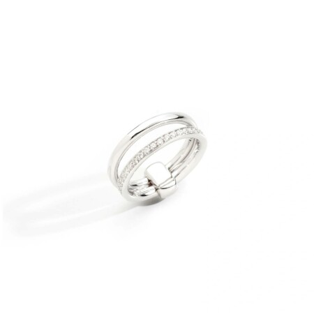 Bague Pomellato Iconica en or blanc et diamants