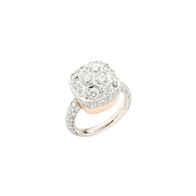 Pomellato Nudo Assoluto ring, white gold, pink gold and diamonds