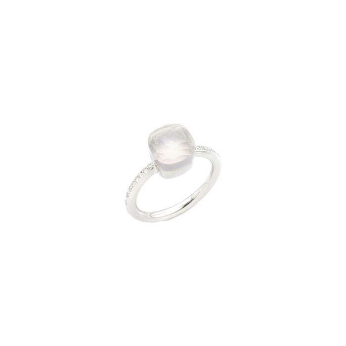 Bague Pomellato Nudo en or blanc, quartz et diamants