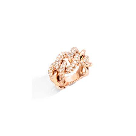 Bague Pomellato Catene en or rose et diamants