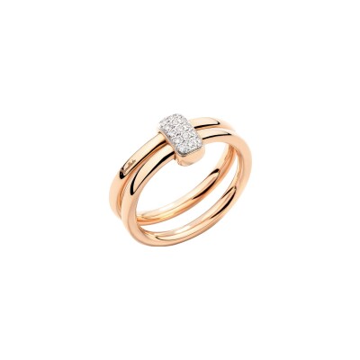 Bague Pomellato Together en or rose et diamants