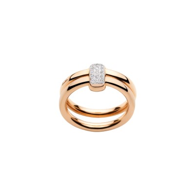 Bague Pomellato Together en or rose et diamants