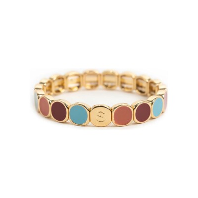 Bracelet Simone à Bordeaux Colormind en métal émaillé Cottage L