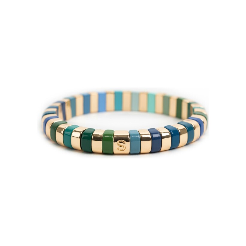 Bracelet Simone à Bordeaux Colortwist en métal doré émaillé Boréal