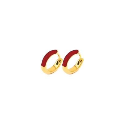Boucles d'oreilles Simone à Bordeaux Les Attachantes Cerise en métal doré émaillé