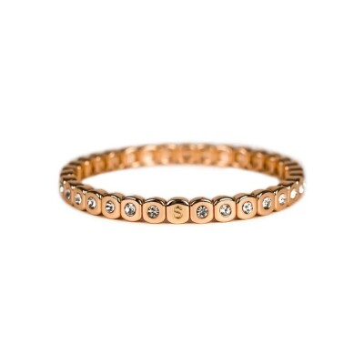 Bracelet Simone à Bordeaux Colorful Mini Cristal en métal doré émaillé