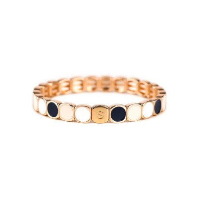 Bracelet Simone à Bordeaux Colormind Midi Long Island en métal doré émaillé