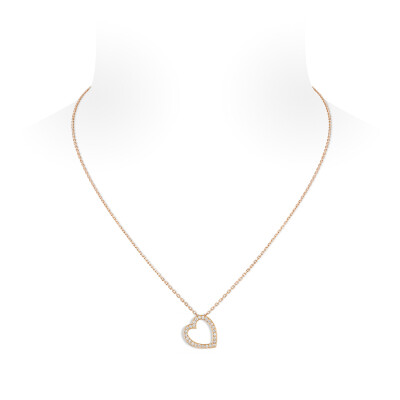 Pendentif Repossi Antifer Heart en or rose et diamants