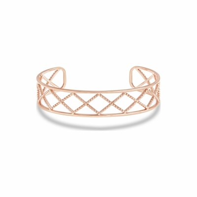 Bracelet manchette Sarlane Palline Croisillon en or rose