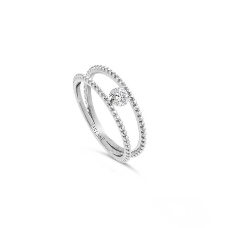 Bague Sarlane Palline en or blanc et diamant de 0.15ct 