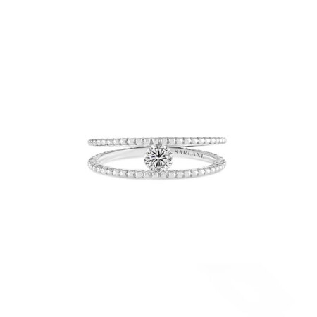 Bague Sarlane Palline en or blanc et diamant de 0.15ct 