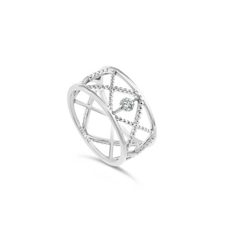 Bague Sarlane Palline en or blanc et diamant de 0.15ct 