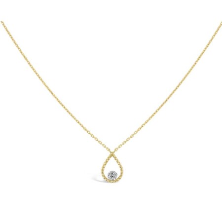 Collier Sarlane Palline en or jaune et diamant de 0.15ct 