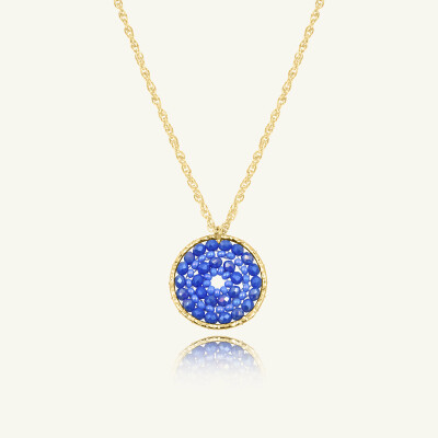Collier Sàntibé Bijoux Paradis en laiton, métal doré et perles lilas