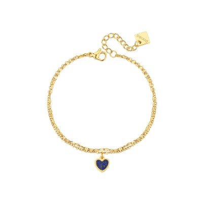 Bracelet Pixies en acier doré et lapis lazuli