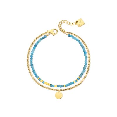 Bracelet Pixies en acier doré et apatite