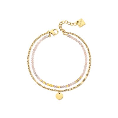 Bracelet Pixies en acier doré et pierre de soleil