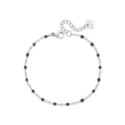 Bracelet Pixies en acier et résine vert