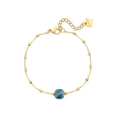 Bracelet Pixies en acier doré et apatite