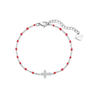 Bracelet Pixies en acier et résine rouge