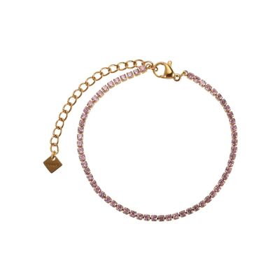 Bracelet Pixies en acier doré et résine rose