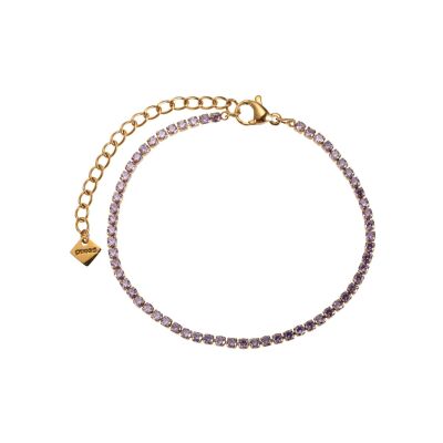 Bracelet Pixies en acier doré et résine pourpre