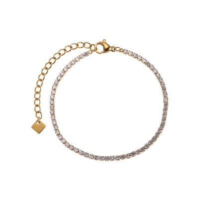 Bracelet Pixies en acier doré et résine blanche