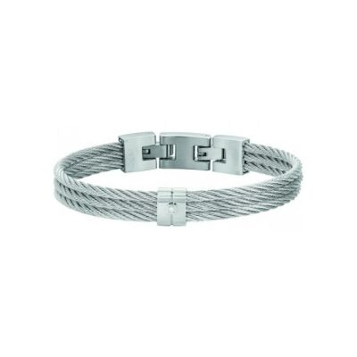 Bracelet Phebus en acier et diamant 0.015ct