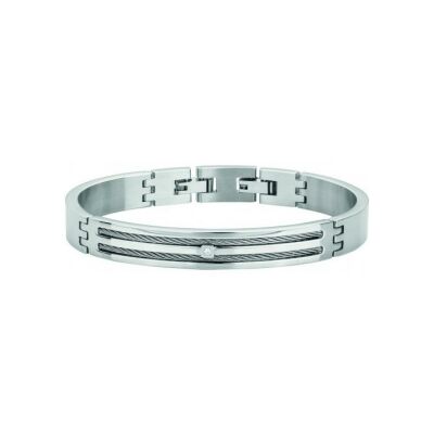 Bracelet Phebus en acier et diamant 0.015ct