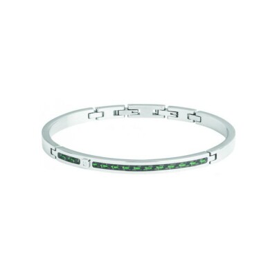 Bracelet Phebus en acier et diamant 0.015ct