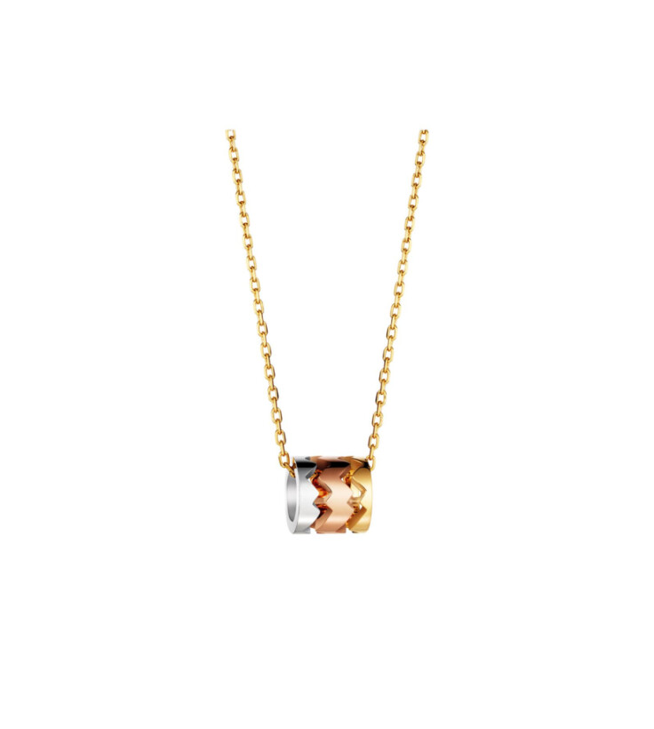 Akillis Capture Trilogy pendant in white gold, pink gold and yellow gold