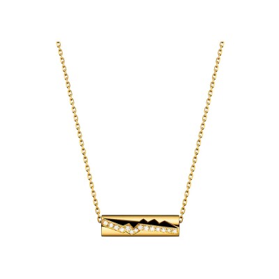 Collier Akillis Capture Amulet en or jaune et diamants