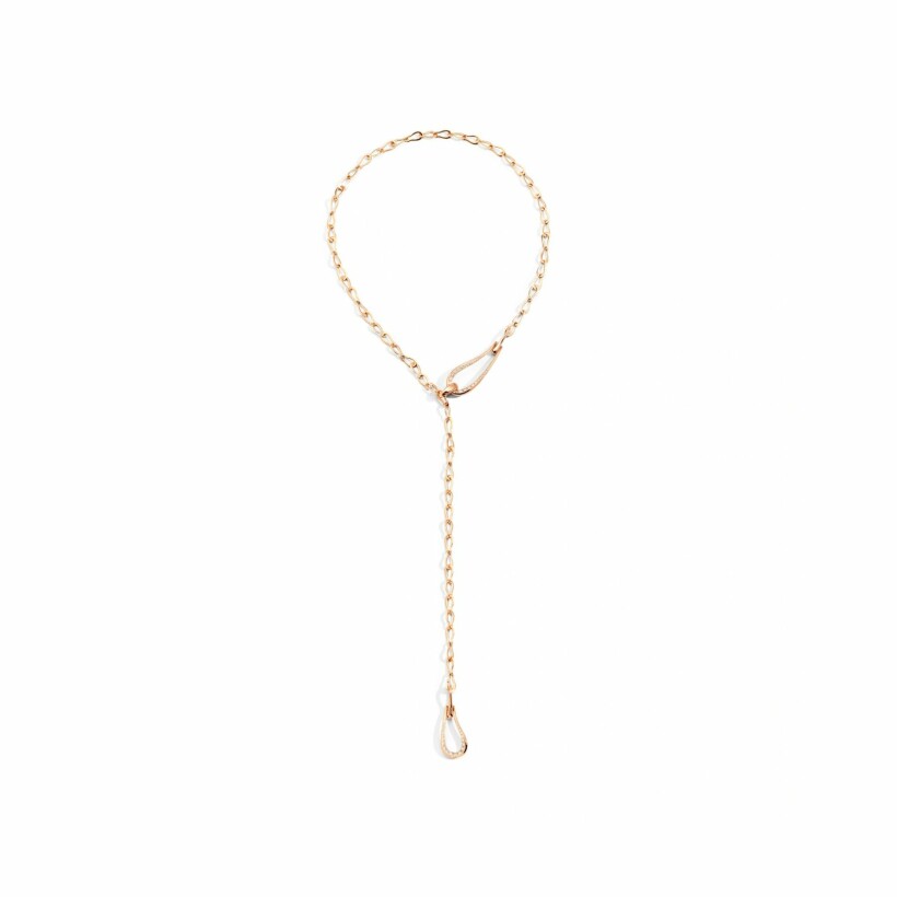 Pomellato Fantina necklace, rose gold and diamonds