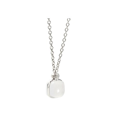 Collier Pomellato Nudo en or blanc, diamants et quartz