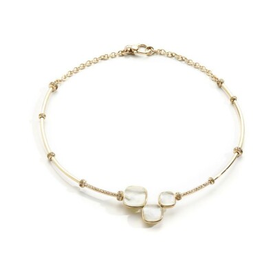 Collier Pomellato Nudo en or rose, topazes blanches, nacre et diamants