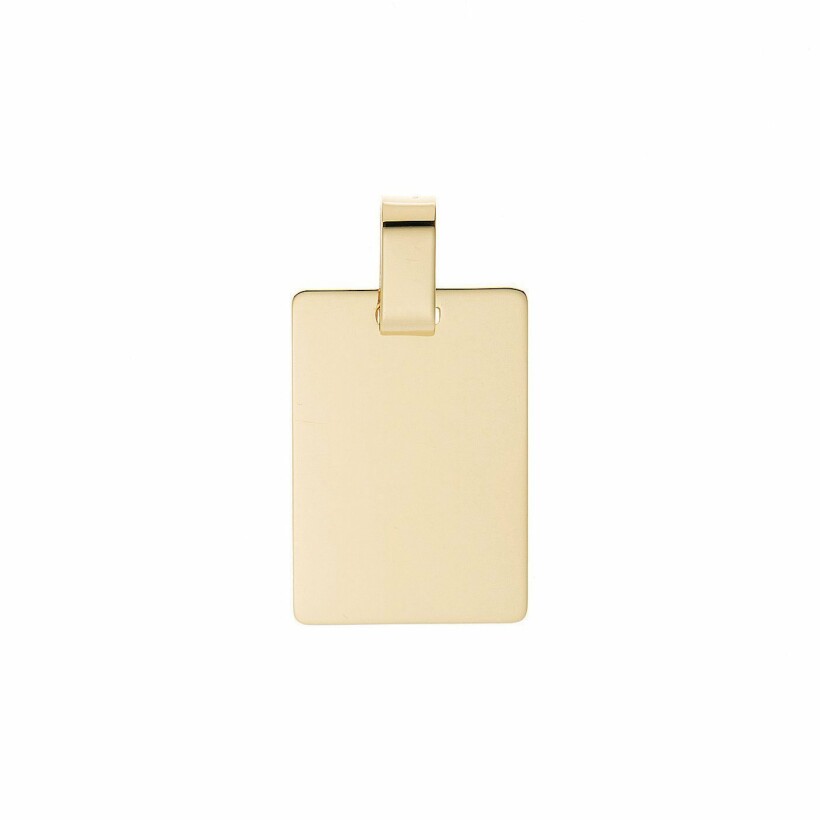 Pendentif rectangle en or jaune