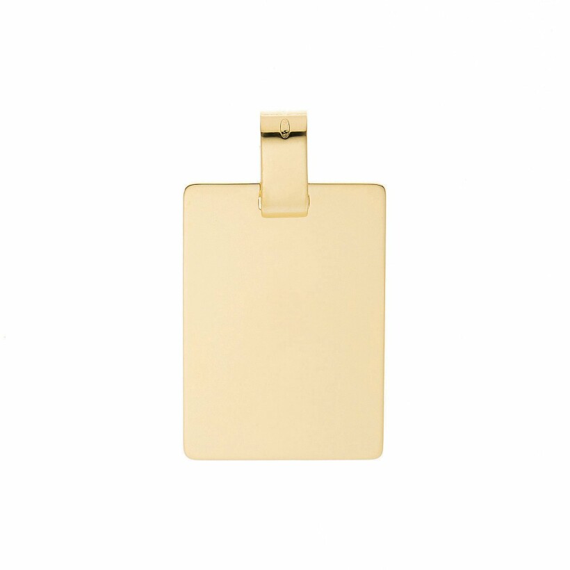 Pendentif rectangle en or jaune