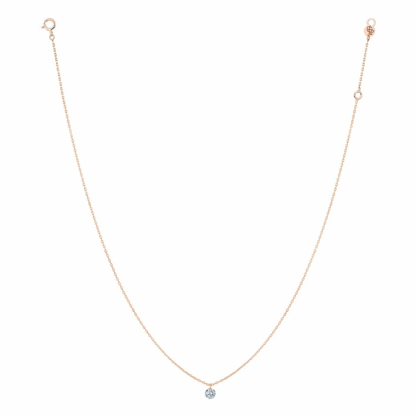 LA BRUNE & LA BLONDE 360° necklace, rose gold and 0.10ct diamond