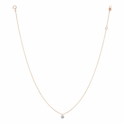 Collier La Brune & La Blonde 360° en or rose et diamant de 0.10ct