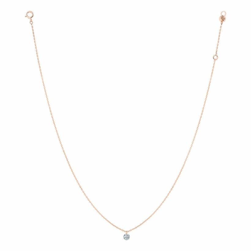 LA BRUNE & LA BLONDE 360° necklace, rose gold and 0.10ct diamond