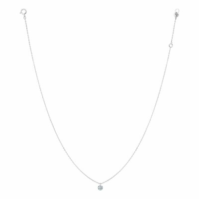 Collier La Brune & La Blonde 360° en or blanc et diamant de 0.10ct