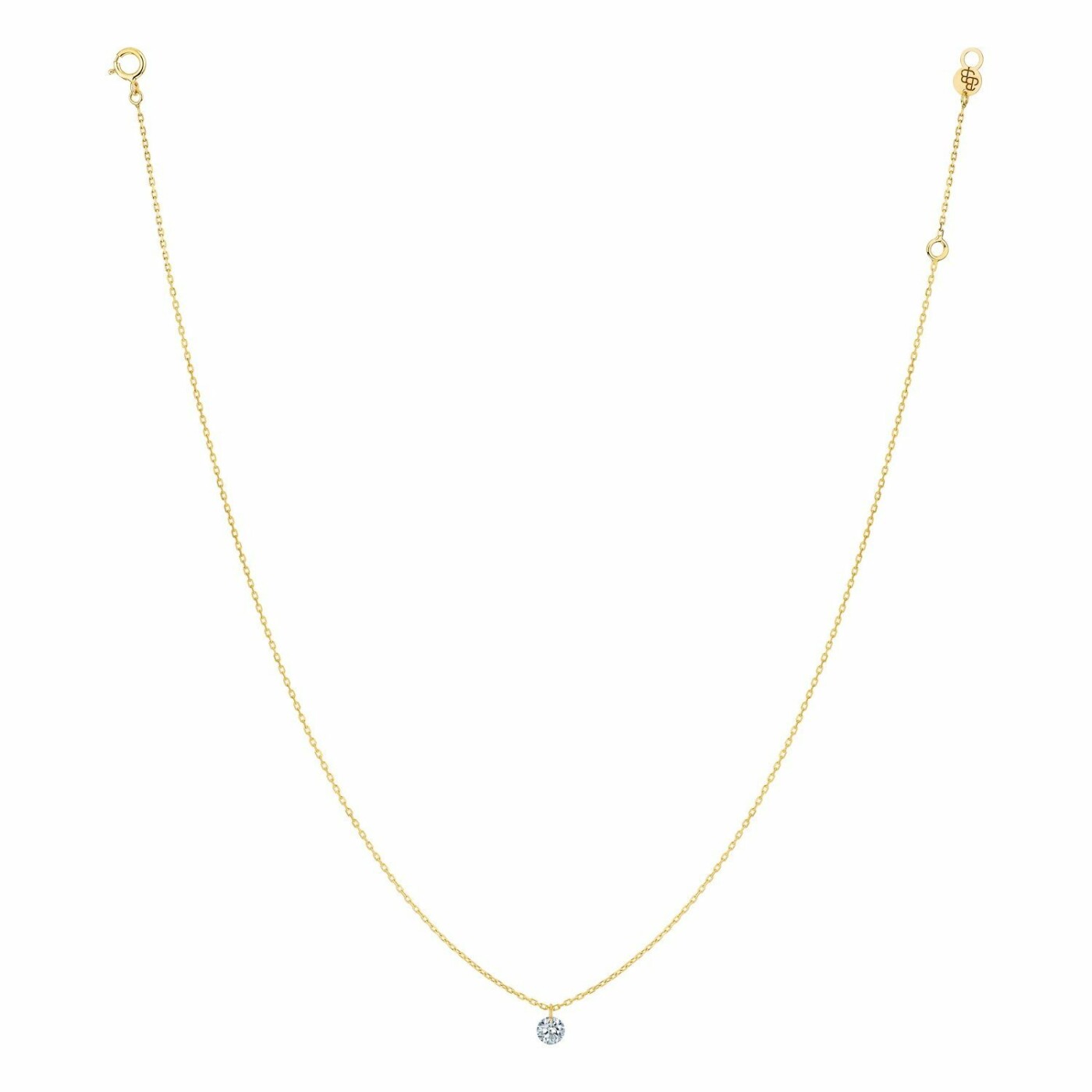 Collier La Brune & La Blonde 360° en or jaune et diamant de 0.10ct