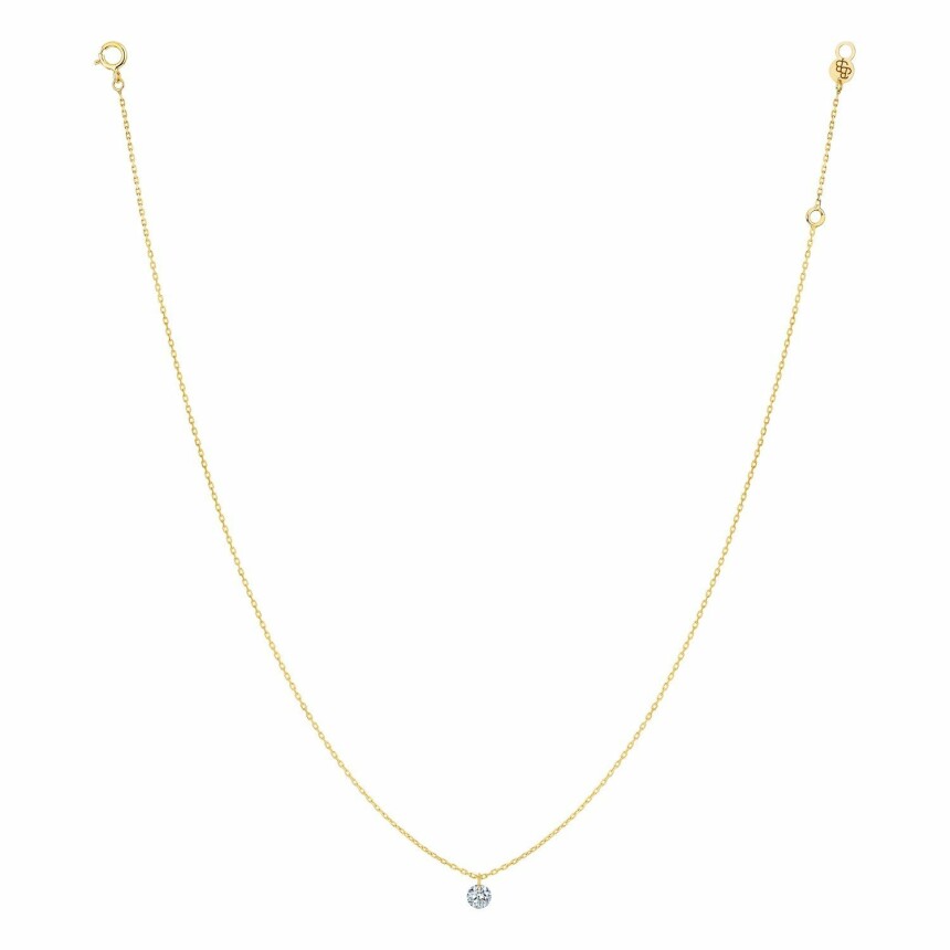 LA BRUNE & LA BLONDE 360° necklace, yellow gold and 0.10ct diamond