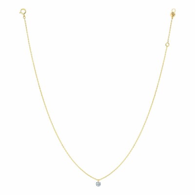 Collier La Brune & La Blonde 360° en or jaune et diamant de 0.10ct