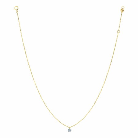 Collier La Brune & La Blonde 360° en or jaune et diamant de 0.10ct