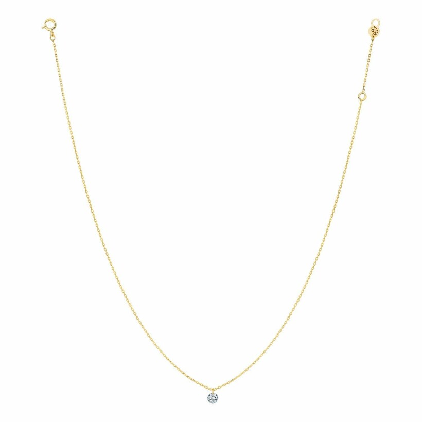 LA BRUNE & LA BLONDE 360° necklace, yellow gold and 0.10ct diamond