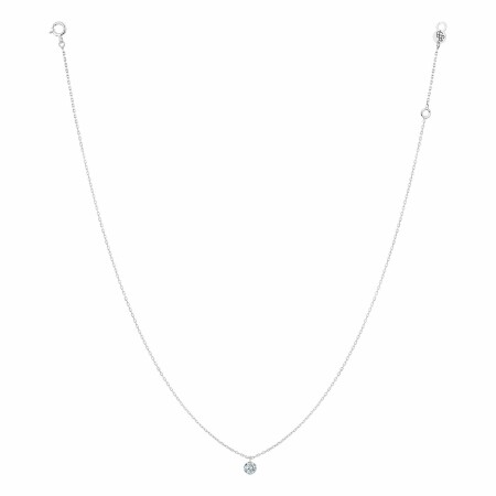 Collier La Brune & La Blonde 360° en or blanc et diamant de 0.30ct