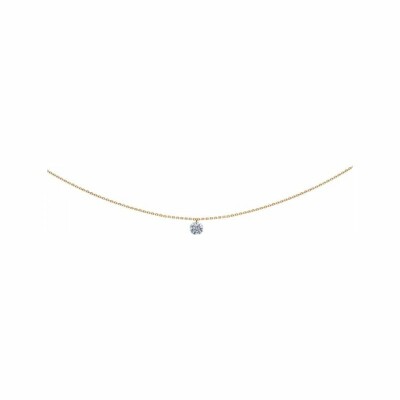 Collier La Brune & La Blonde 360° en or jaune et diamant de 0.30ct