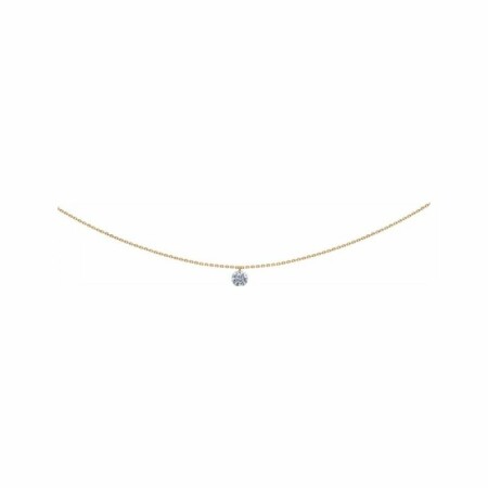 Collier LA BRUNE & LA BLONDE 360° en or jaune et diamant de 0.30ct