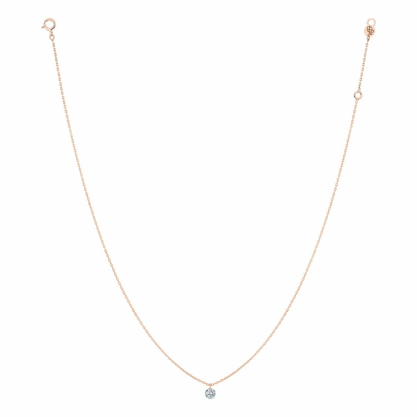 LA BRUNE & LA BLONDE 360° necklace, rose gold and 0.40ct diamond